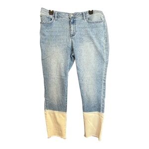 A.N.A Light Wash Two-Tone Raw Hem Jeggings – Size 12